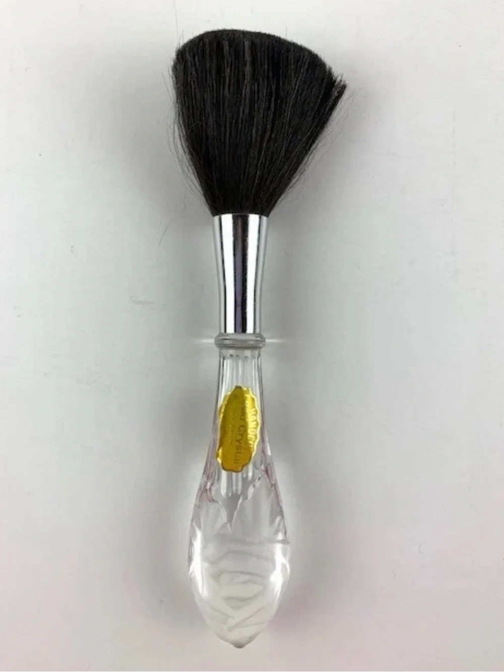 Crystal Makeup Tray with Rose Matching Brush - Black Bristles